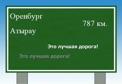 Расстояние между оренбургом