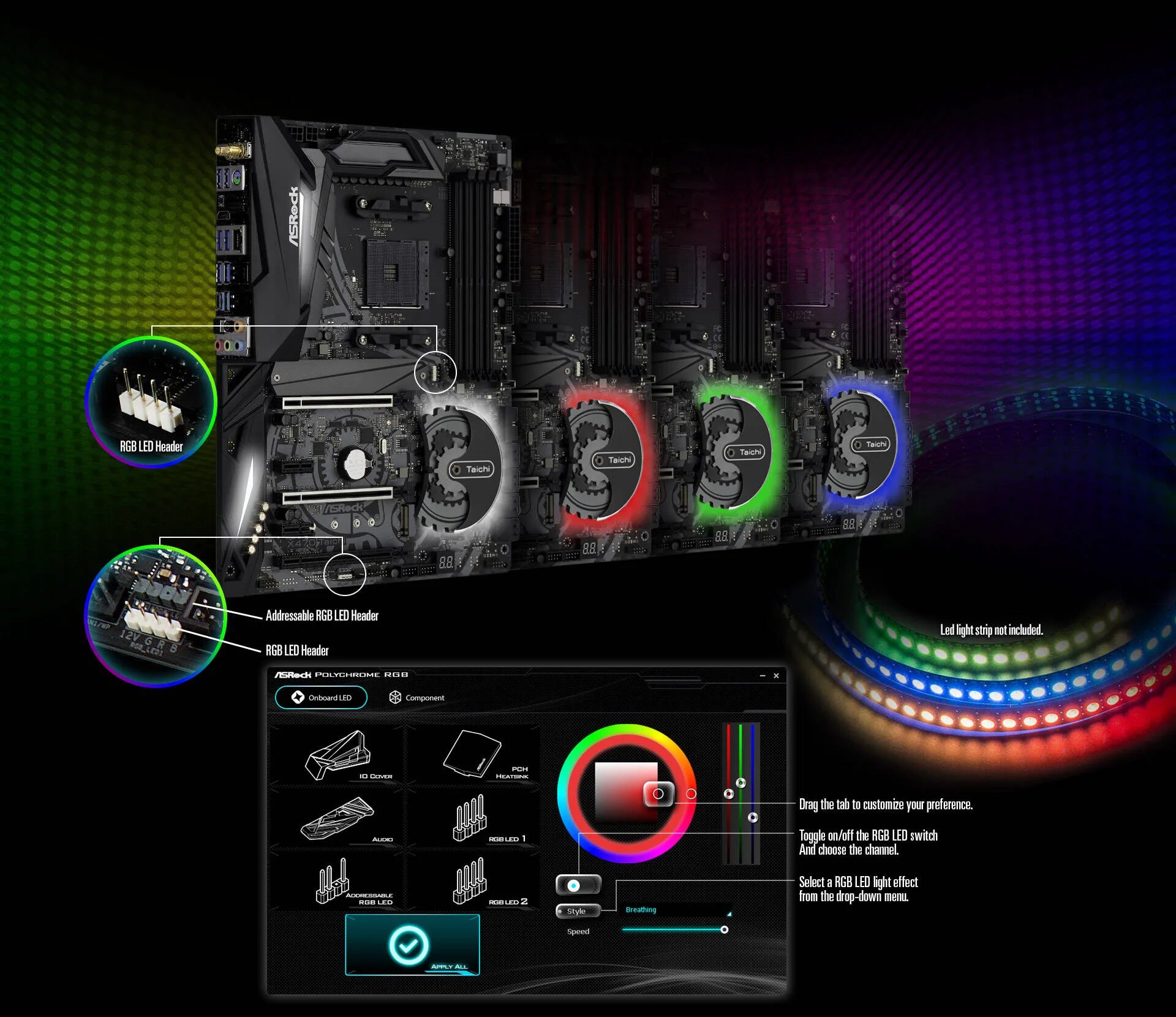 Polychrome rgb sync. Asrock x470 taichi. asrock x470 taichi ultimate. asrock polychrome rgb. asrock taichi.