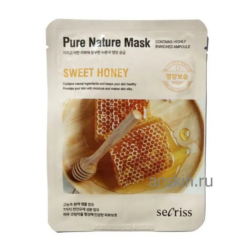 АН Secriss маска для лица тканевая Secriss Pure nature Mask Pack-Sweet Honey 25мл, шт.. АН Secriss маска тканевая Secriss Pure nature Mask Pack- Potato 25 g. 92021 АН Secriss маска для лица тканевая Secriss Pure nature Mask Pack White Pearl 25мл.