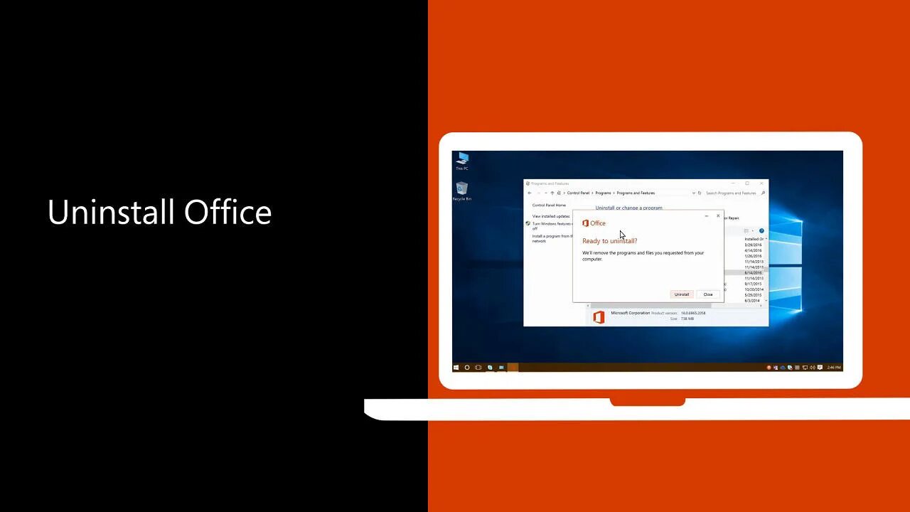 Microsoft easy. Деинсталлируем Office. Окно удаления Office. Как удалить офис с виндовс 10. Office 2019 WINWORD.