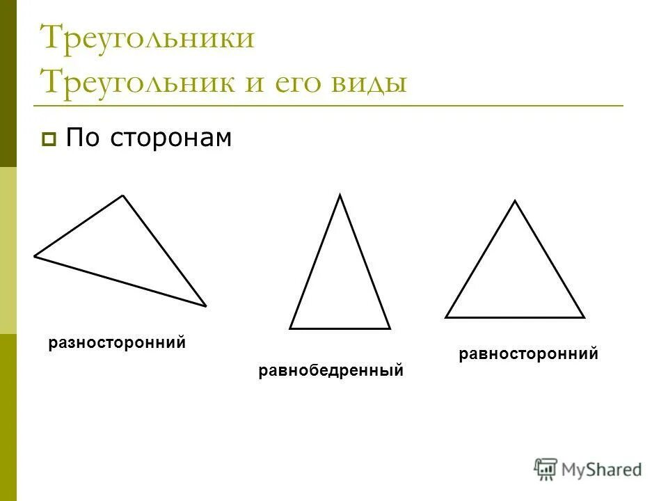 Разносторонний синоним. Разные виды треугольников. Равнобедренный равносторонний и разносторонний треугольники. Треугольники разной формы. Типы треугольников по сторонам.