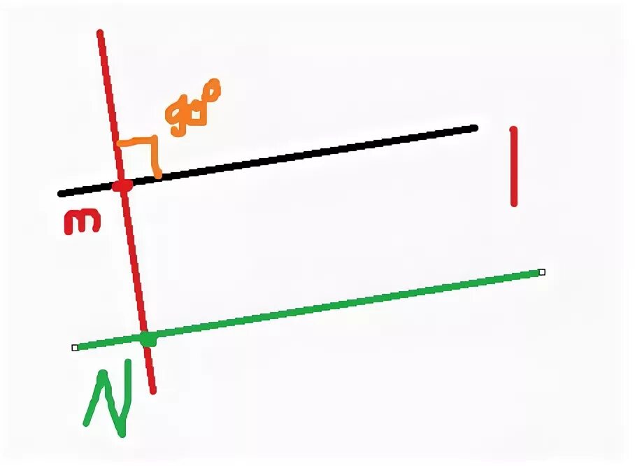 Прямая j. Начертите прямую l и отметьте точки m и k вне этой прямой. Tr-n прямой.