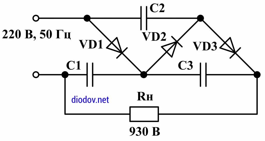 Умножитель напряжения на 3