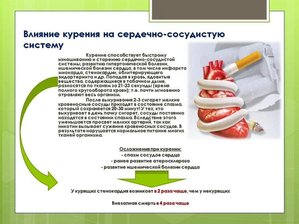 Факторы риска заболеваний сердечно-сосудистой системы курение. Факторы риска сердечно-сосудистых заболеваний при курении. Влияние курения на сердечно сосудистую систему. Воздействие табака на сердечно сосудистую систему.