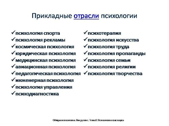 Общая психология кратко. Фундаментальные и прикладные отрасли психологии. Фундаментальные отрасли современной психологии. Охарактеризуйте фундаментальные и прикладные отрасли психологии. Перечислите отрасли современной психологии.