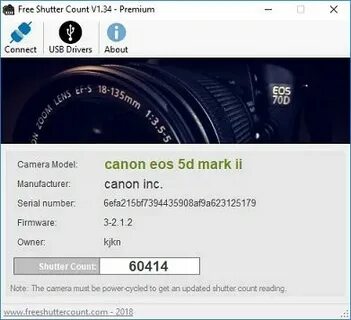 Shutter counter viewer
