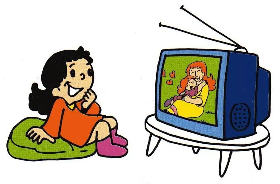 She don t watch tv. Телевизор для детей. Телевизор иллюстрация. Телевизор для детей мультяшный. Рисунок на тему Телевидение.