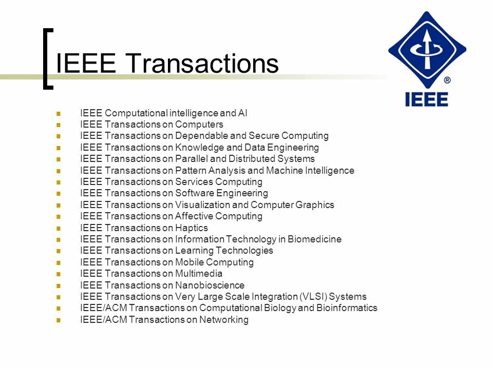 Ieee letters. Разработка ieee текст.