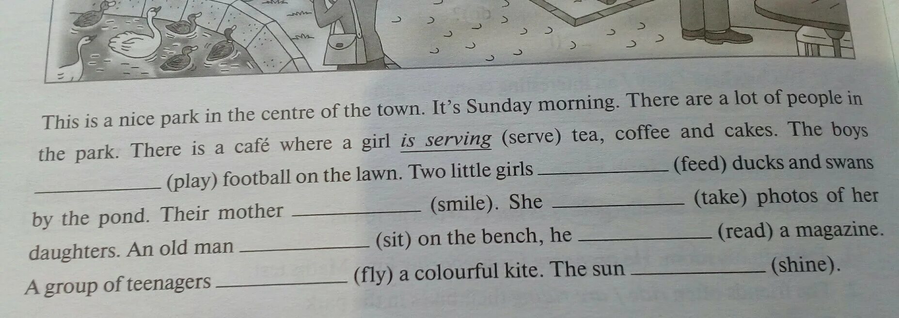 Complete the sentences with the present simple of the verbs in Brackets. Complete the text with the present Continuous. Complete the text with the present simple form of these verbs 6 класс. Complete with the present Continuous of the verbs in the Box. Complete the conversation with the present