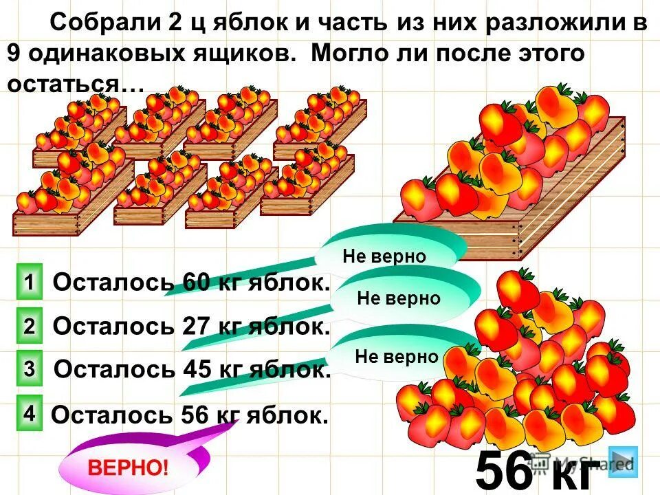 Сколько килограмм овощей привезли в магазин