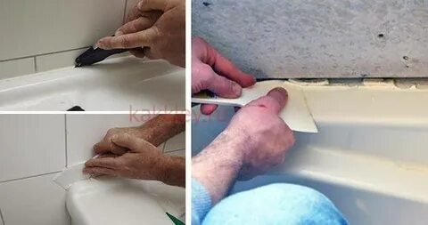 Как снять старый силикон в ванной