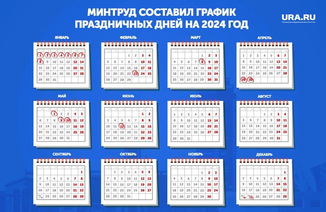 Праздничные дни в 2024г. Нерабочие праздничные дни в 2024. Выходные и праздничные дни в 2024 году. График праздников на 2024 в России. Красные дни в мае 2024 года