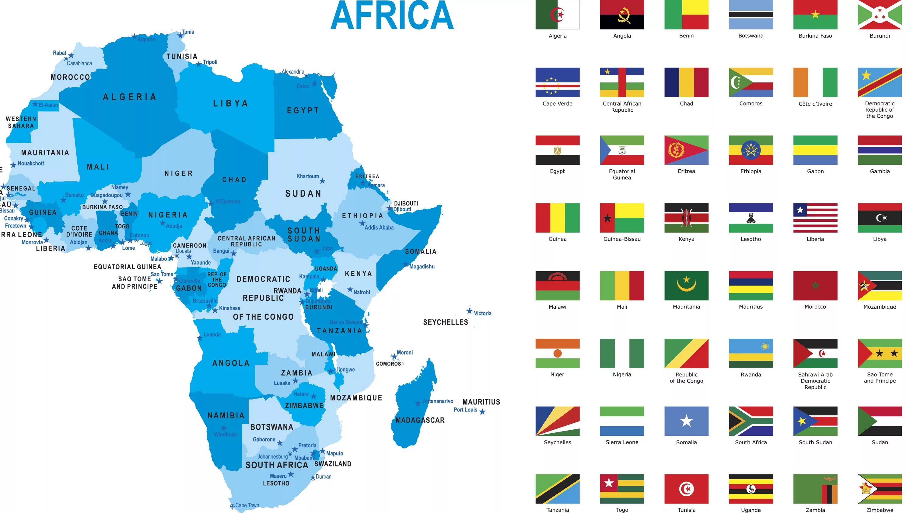 African countries. Политическая карта Африки со странами 2023. Флаги стран Африки с названиями страны на русском. Карта стран Африки по флагам. Политическая карта Африки со странами и столицами на русском 2023.