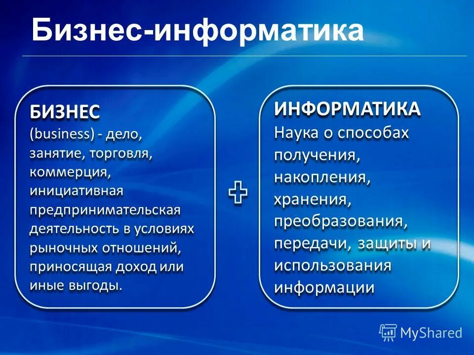 Направление бизнес информатика