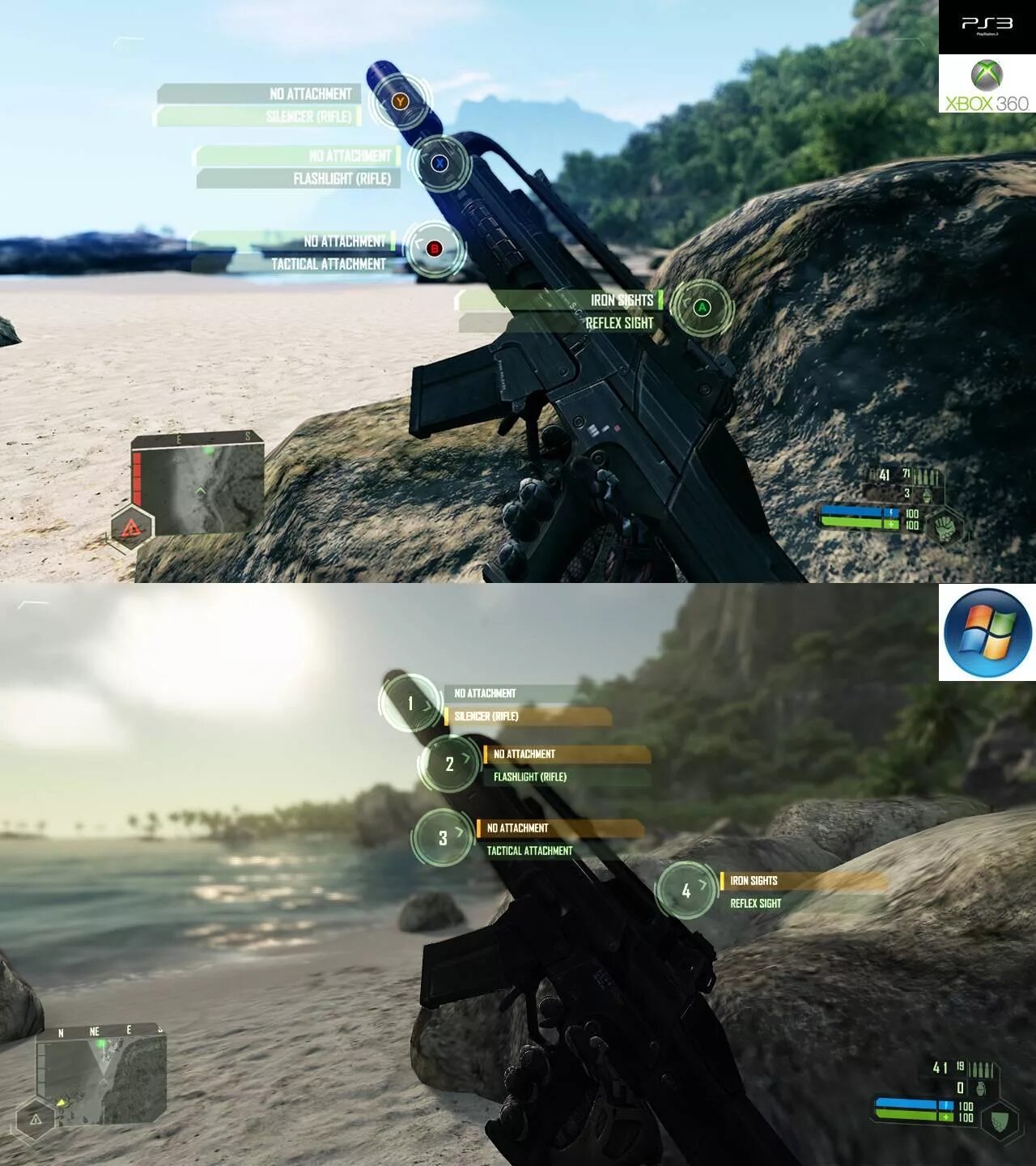 Crysis PC vs Xbox 360. Crysis 1 Xbox 360. Crysis 1 ps3 vs Xbox 360. Crysis 1 ps3 Графика.