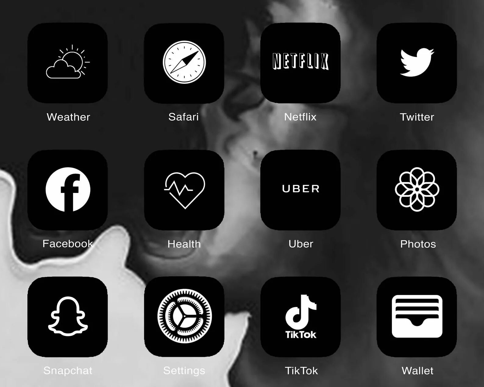 Черное приложение. Чёрные иконки приложений. Чёрные иконки приложений на айфон. Тёмные иконки для приложений. Значок айфона.