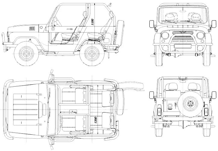 Уазик схема. УАЗ 469 Blueprint. Габариты УАЗ 469. Габариты УАЗ 3151. Высота УАЗ 469.