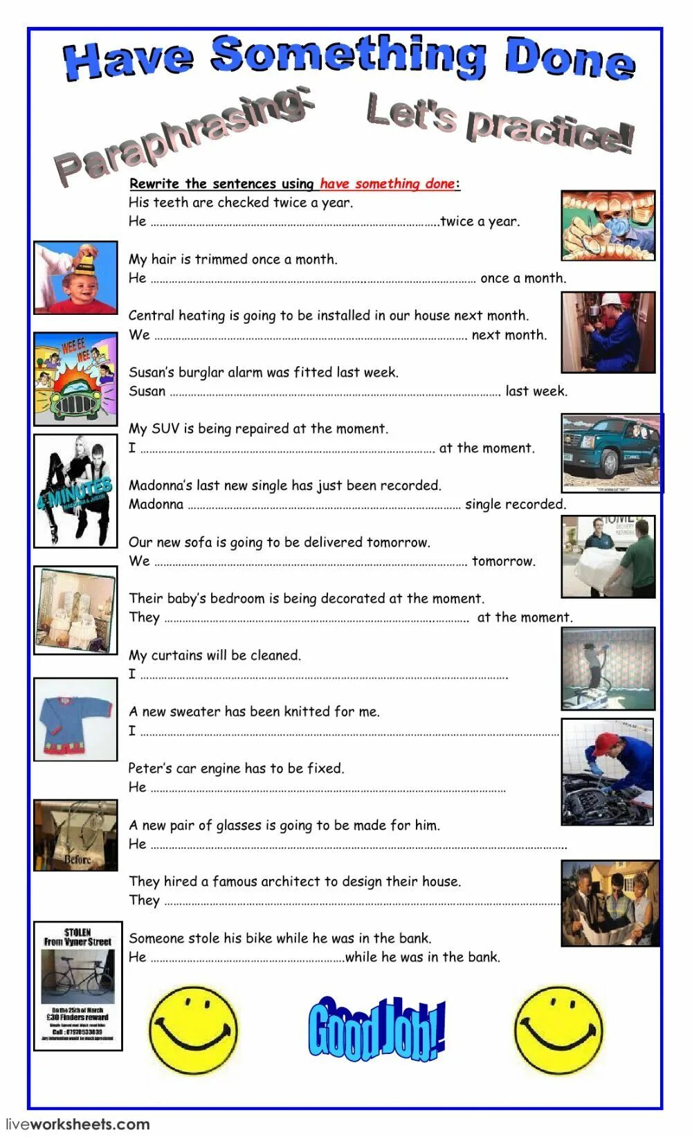 Get or have something done. Have something done worksheets. have/get something done упражнения. have smth done упражнения worksheet. have smth done упражнения.