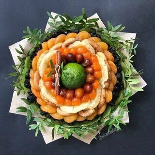Простые букеты из сухофруктов своими руками