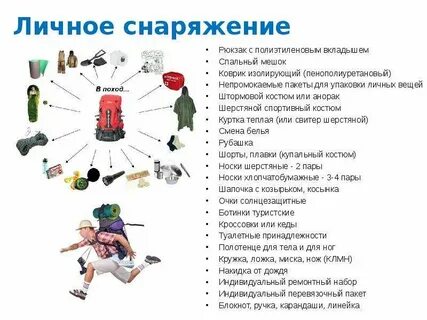 Что нужно взять в поход в горы