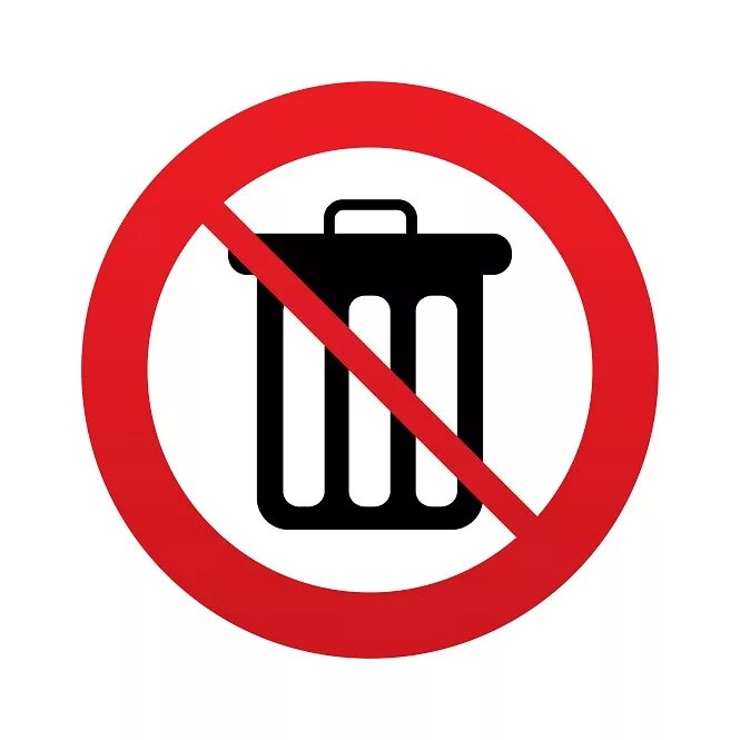 Bin sign. Bin sign