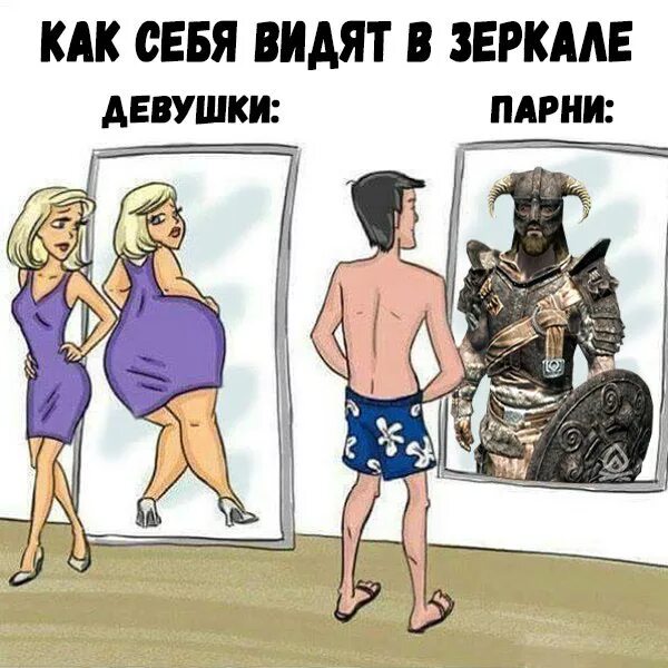 Что видят мужчины 2. Как видят себя мужчины и женщины в зеркале. как видят себя мужчины. как видят себя мужчины и женщины. как видят себя в зеркале мужчина и женщина картинка.