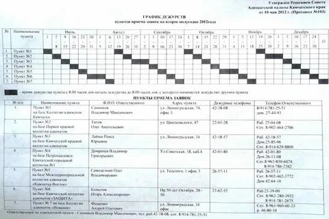 График смены постельного белья образец