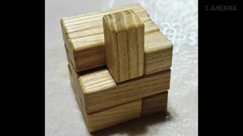 Головоломка деревянный куб как собрать