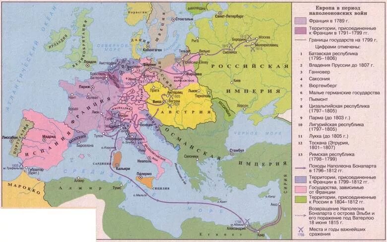 Страны завоеванные германией. Карта завоевания Наполеона до 1812 года. Европа в период наполеоновских войн 1799-1815. Карта Европа в период наполеоновских войн 1799-1815. Европа в период наполеоновских войн карта.