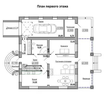 Сообщение на 1 этаж