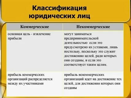 2 коммерческие и некоммерческие юридические лица