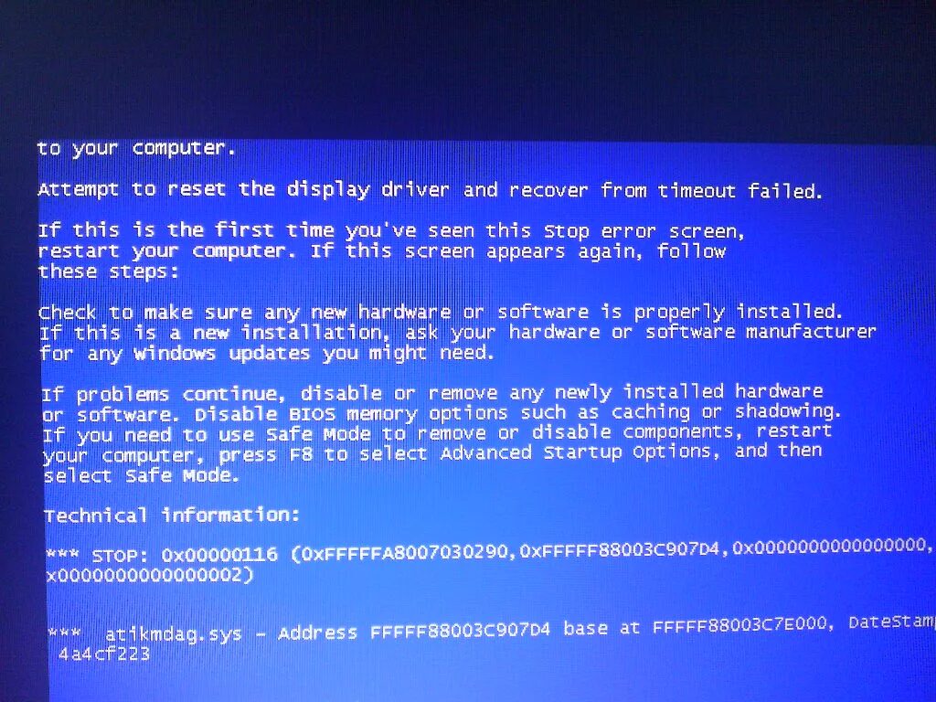 Синий экран ошибка 0x00000116. Синий экран 0x000000116 Windows 7. 0x00000116. 0x0000116 Windows 7 как исправить.