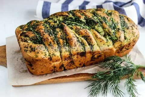 Хлеб с зеленью в духовке
