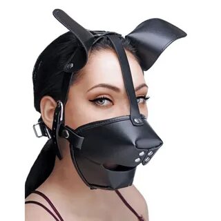 Bdsm Pet Role Play Party Masks Puppy Play Dog Hood Mask Restraint.