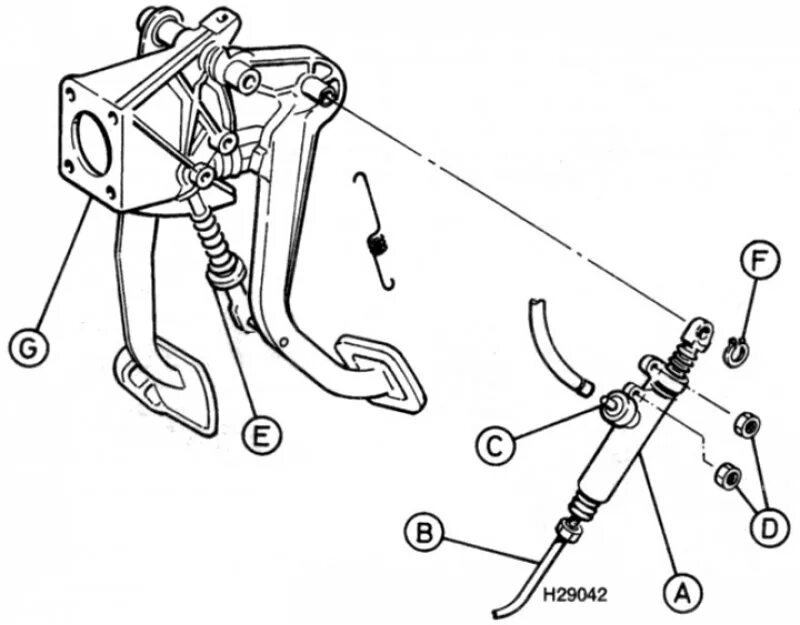 Пружина педали сцепления Мерседес 124. Схема сцепления Мерседес 124. Узел сцепления педали Мерседес 124. Пружина педали газа w124. Снятие цилиндра сцепления