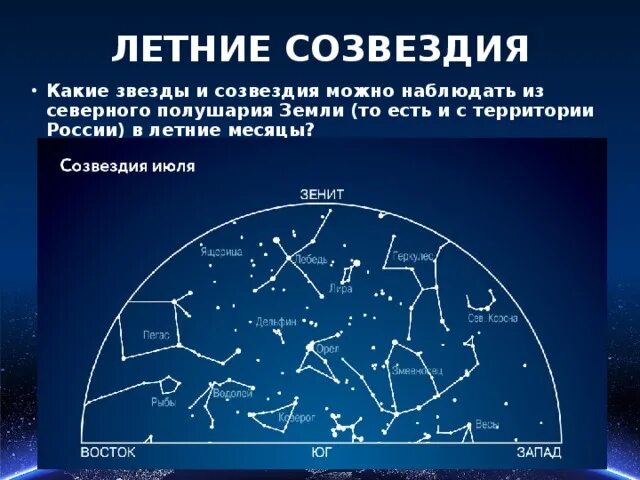 Созвездия летнего неба Северного полушария. Созвездия Северного полушария летом. Звездное небо летом Созвездие. Созвездия которые видно летом. Самую северную звезду северного полушария