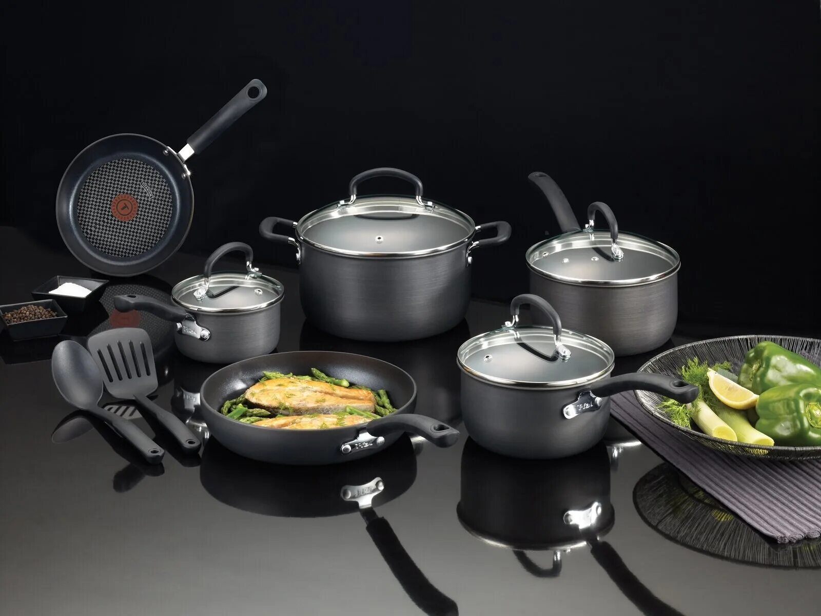 Cookware. Горячая сковорода. Cookware Set. Набор посуды Titanium Pot and Pan Cook Set. Cook set