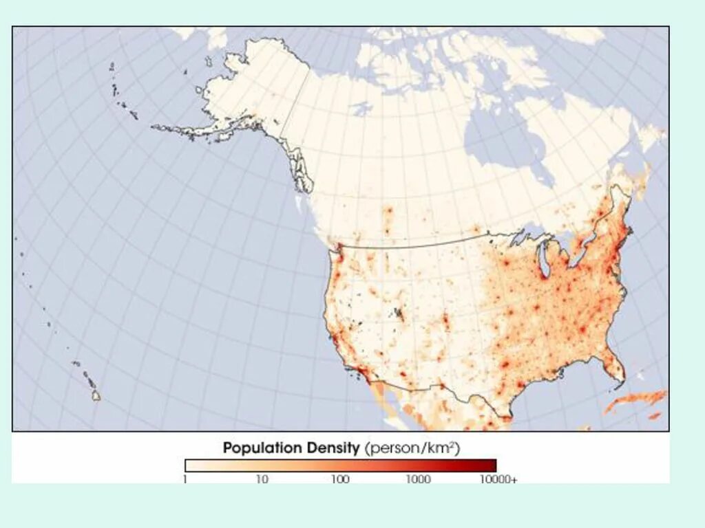 Наибольшая плотность населения северной америки где. Карта плотности населения Северной Америки. Плотность населения Северной Америки. Карта плотности населения США. Карта плотности населения Канады.