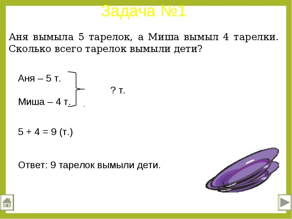 Условия задачи на сколько больше