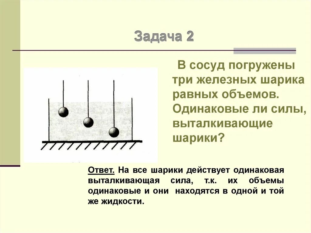 Одинаковая ли выталкивающая сила действует. В сосуд погружены три железных шарика. В сосуд погружены три железных шарика равных объемов.. Деревянные и металлические шарики в сосуде. Три шарика одинакового объема.