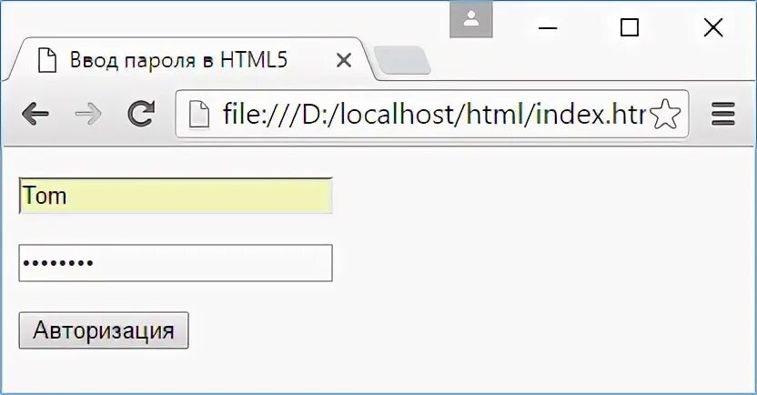 Html password