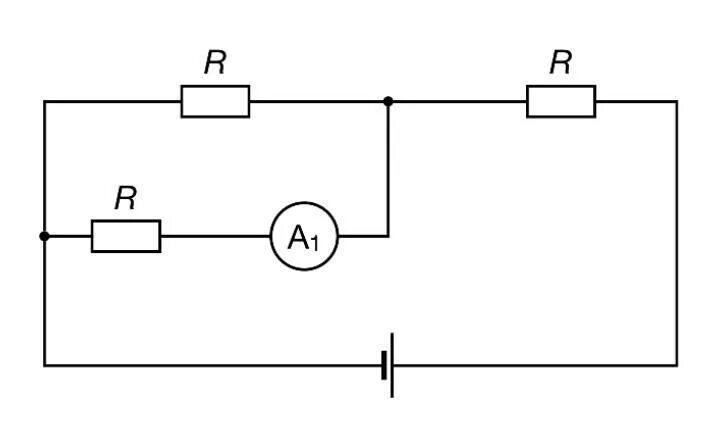 Цепь содержащая резистор и амперметр. Регулируемое сопротивление 100ом. 3 Одинаковых амперметров и 3 одинаковые резисторы. Какой из амперметров можно включить в данную цепь.