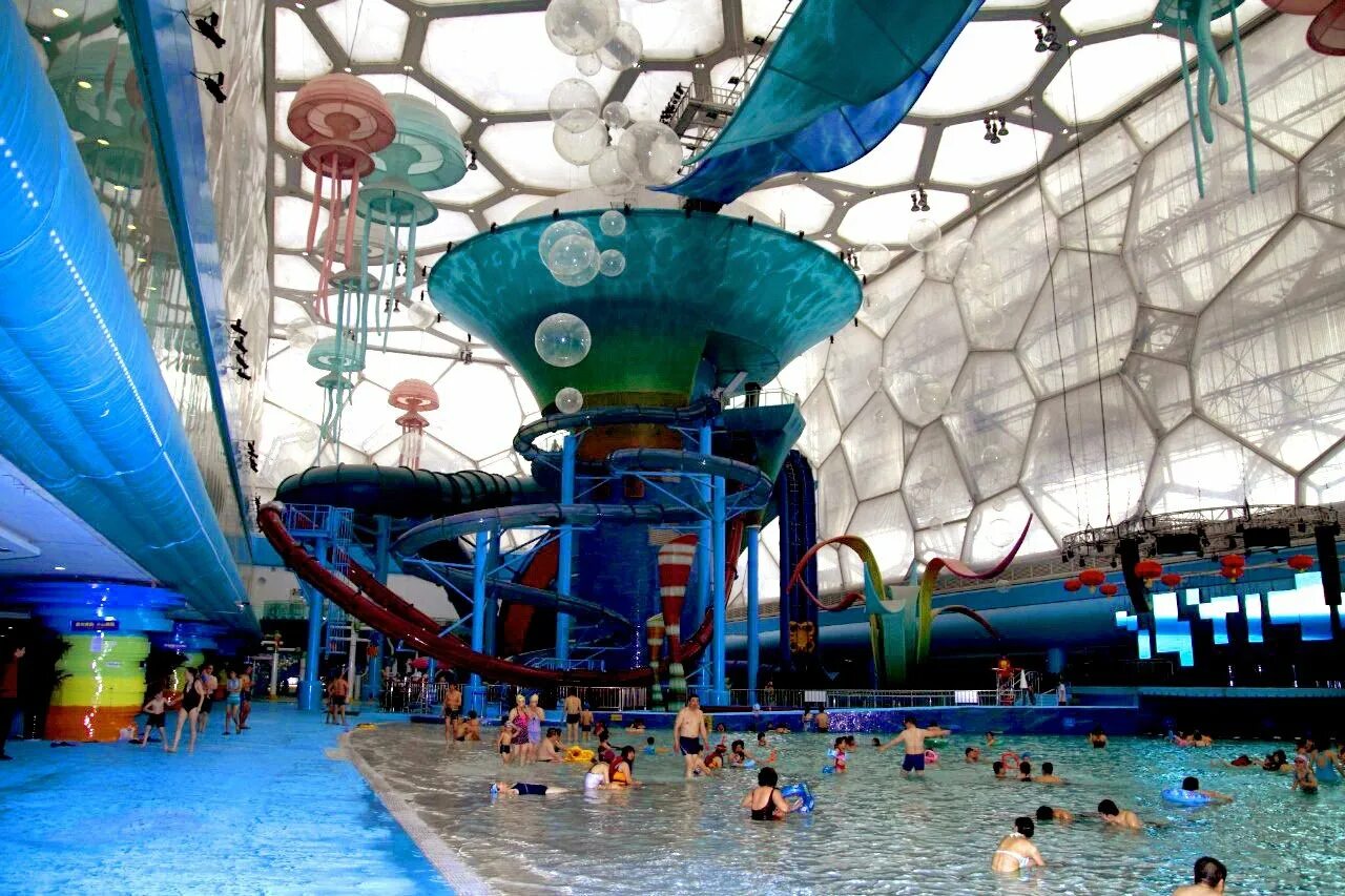 Water Cube Пекин аквапарк. Watercube Waterpark — Пекин, Китай. Аквапарк в Шанхае. Аквапарк Пенкин Водный куб.