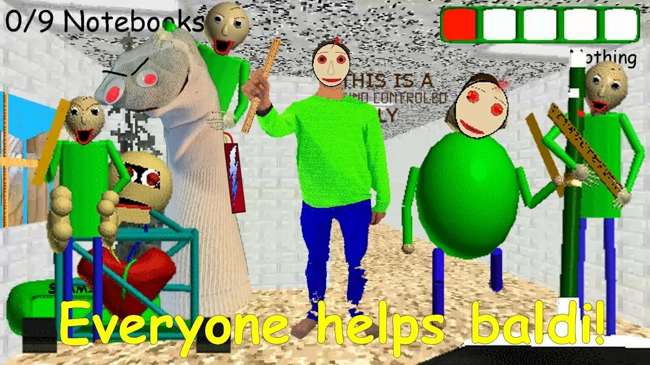 Everybody helps. Mystman12 Baldi. Baldi helps everyone. Retro helps Baldi. Baldi s Basics 1st Prize helps Baldi.