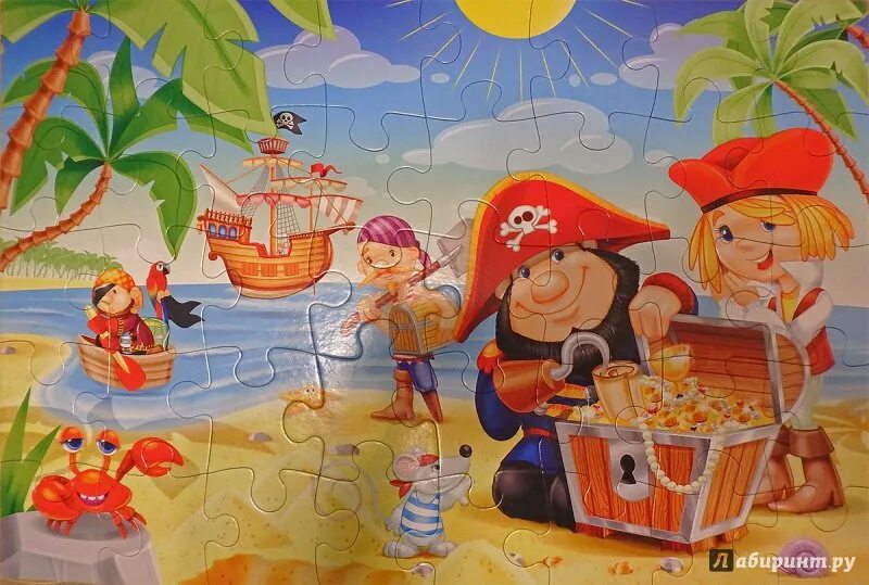 Пазлы пираты. Пазл Castorland 40 Maxi Pirate Treasure. Пиратские пазлы для детей. Пазл на пиратскую тему. Пазлы на тему пираты.