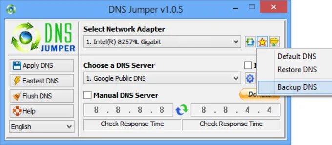 DNS Jumper. Программа ДНС на компьютер. DNS default. Настройка ДНС на английском. Select network