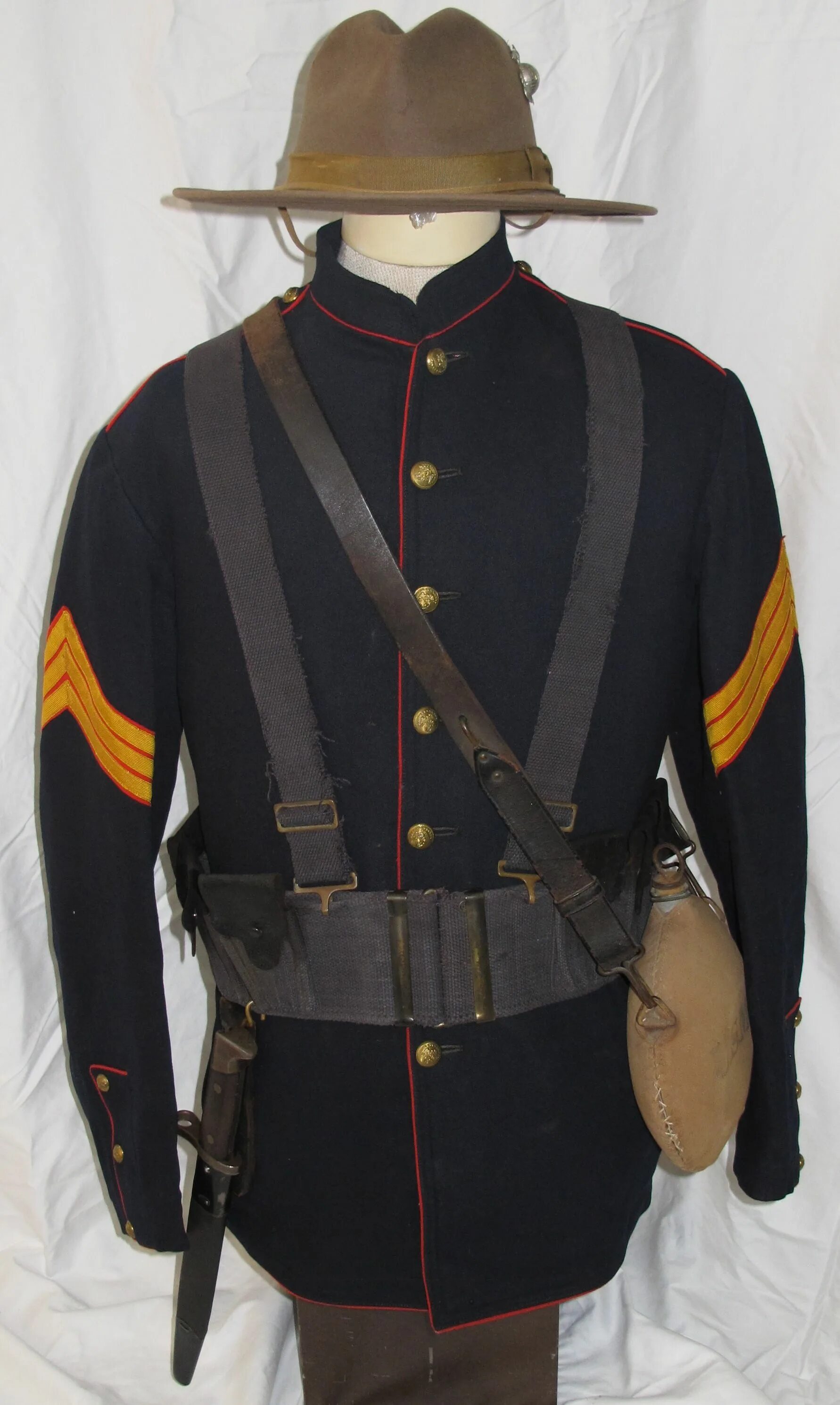 USMC uniform 1900. USMC uniforms XIXTH Century. Marine uniform Store Rotterdam catalog.