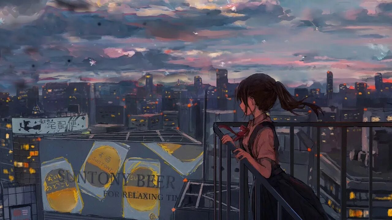 Another few. Lo Fi живые обои. Lofi girl на балконе. Arknights живые обои.