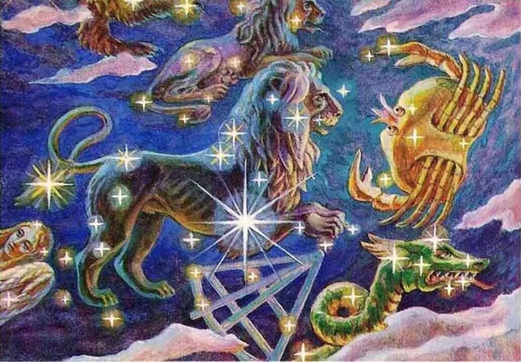 Античная мифология звезды. Зодиакальное Созвездие Лев. Созвездие Льва мифология. Знак зодиака Лев на небе. Звезды из мифологии.