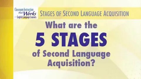 The second language acquisition